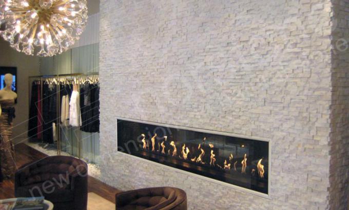 White Quartz Natural Stacked Stone Veneer for Fireplace